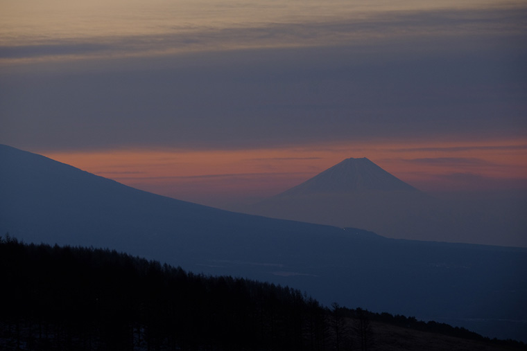 「ほたる.」さんが霧ヶ峰で撮影した写真（富士山）